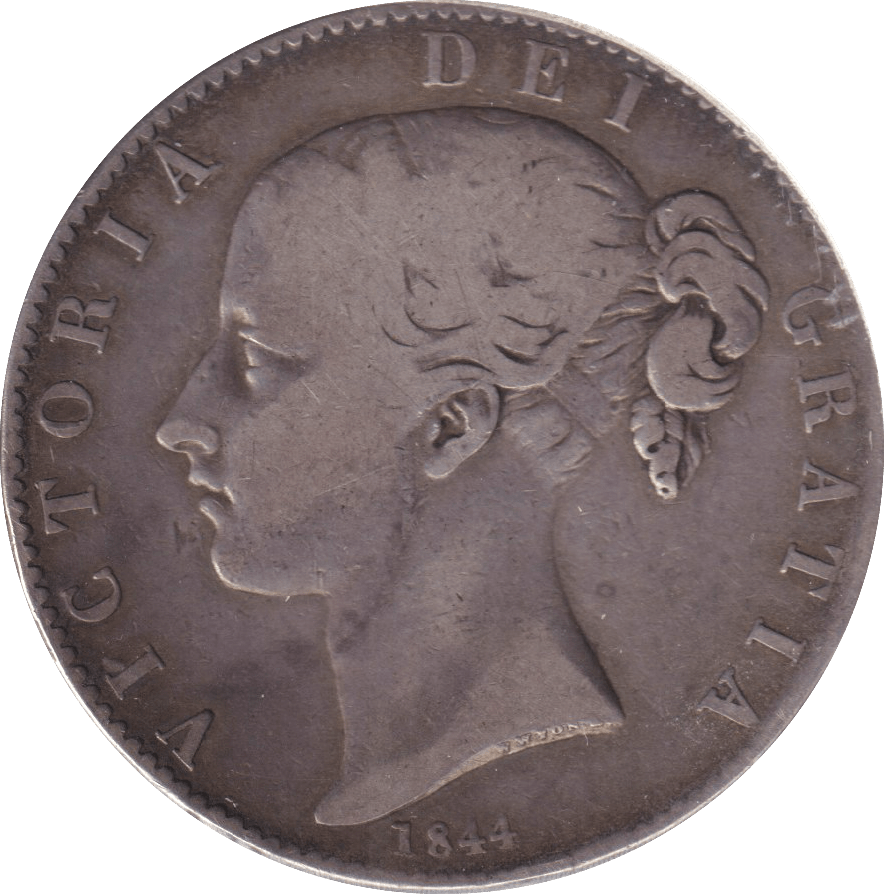 1844 HALFCROWN ( FINE ) - HALFCROWN - Cambridgeshire Coins