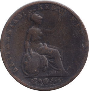 1844 HALFPENNY ( FINE ) - HALFPENNY - Cambridgeshire Coins