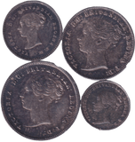 1844 MAUNDY SET - Maundy Set - Cambridgeshire Coins