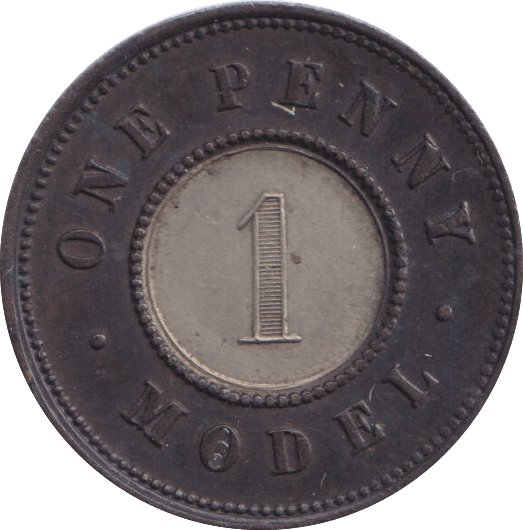 1844 MODEL PENNY TOKEN - PENNY TOKEN - Cambridgeshire Coins