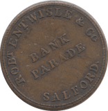 1844 SALFORD FARTHING TEA TOKEN - OTHER TOKENS - Cambridgeshire Coins