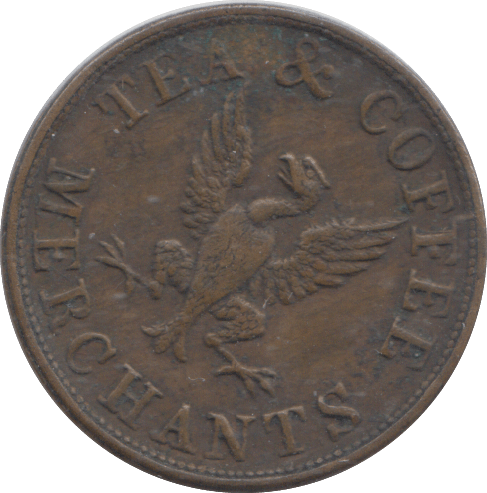 1844 SALFORD FARTHING TEA TOKEN - OTHER TOKENS - Cambridgeshire Coins