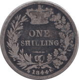 1844 SHILLING ( FAIR ) - SHILLING - Cambridgeshire Coins