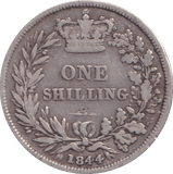 1844 SHILLING ( FINE ) - SHILLING - Cambridgeshire Coins