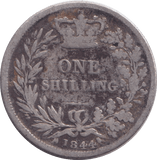 1844 SHILLING ( FINE ) - SHILLING - Cambridgeshire Coins