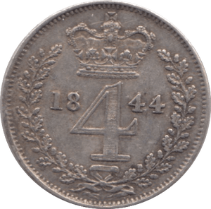 1844 SILVER MAUNDY FOURPENCE ( VF ) - MAUNDY FOURPENCE - Cambridgeshire Coins
