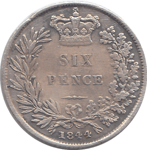 1844 SIXPENCE ( EF ) - SIXPENCE - Cambridgeshire Coins