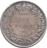 1844 SIXPENCE ( EF ) - SIXPENCE - Cambridgeshire Coins