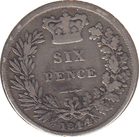 1844 SIXPENCE ( FINE ) - SIXPENCE - Cambridgeshire Coins