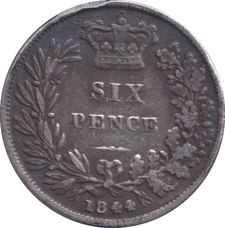 1844 SIXPENCE ( GF ) - SIXPENCE - Cambridgeshire Coins