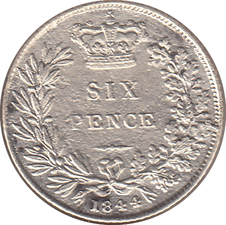 1844 SIXPENCE ( GF ) - SIXPENCE - Cambridgeshire Coins