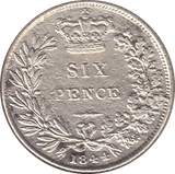 1844 SIXPENCE ( GF ) - SIXPENCE - Cambridgeshire Coins