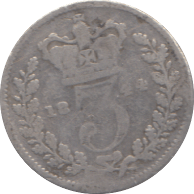 1844 THREEPENCE ( FINE ) - THREEPENCE - Cambridgeshire Coins