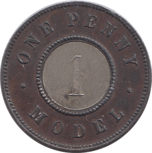 1844 VICTORIAN ONE PENNY MODEL TOY MONEY - TOY MONEY - Cambridgeshire Coins