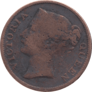 1845 1/2 CENT STRAIT SETTLEMENTS - WORLD COINS - Cambridgeshire Coins