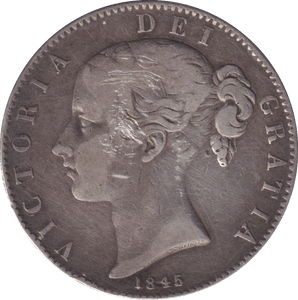 1845 CROWN 3 ( FINE ) - CROWN - Cambridgeshire Coins