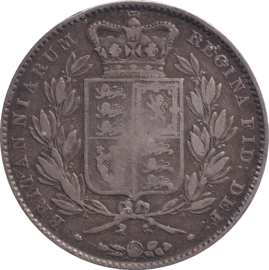 1845 CROWN 3 ( FINE ) - CROWN - Cambridgeshire Coins