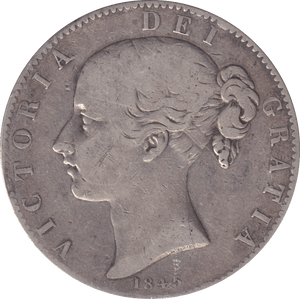 1845 CROWN 4 ( FINE ) - CROWN - Cambridgeshire Coins