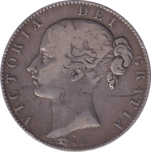 1845 CROWN 7 ( FINE ) - CROWN - Cambridgeshire Coins