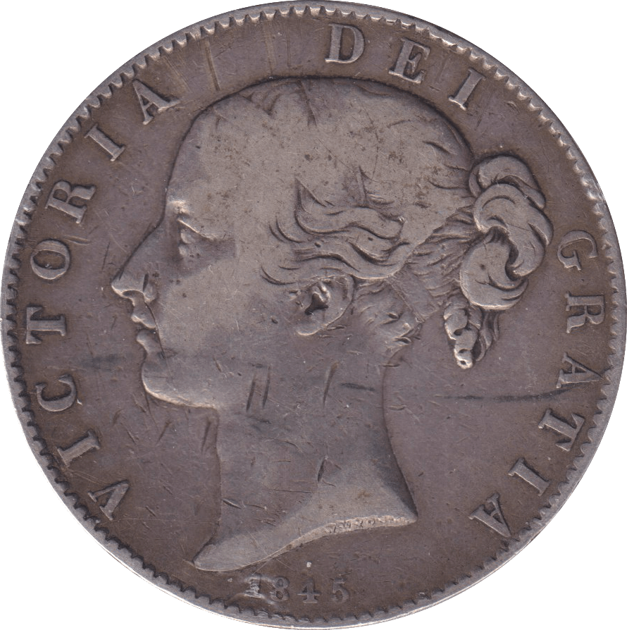 1845 CROWN 7 ( FINE ) - CROWN - Cambridgeshire Coins