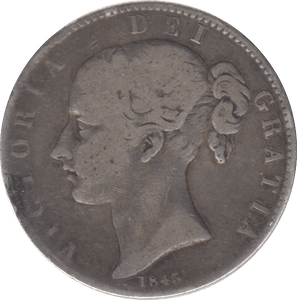 1845 CROWN ( FINE ) - CROWN - Cambridgeshire Coins
