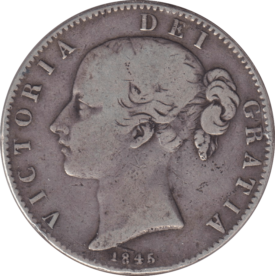 1845 CROWN ( FINE ) - CROWN - Cambridgeshire Coins