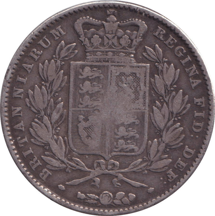 1845 CROWN ( FINE ) - CROWN - Cambridgeshire Coins