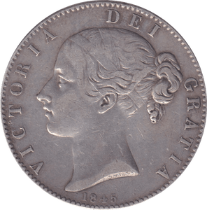 1845 CROWN ( FINE ) - CROWN - Cambridgeshire Coins