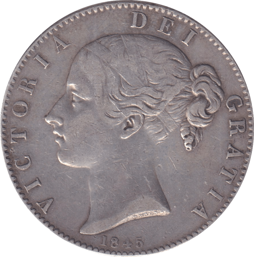 1845 CROWN ( FINE ) - CROWN - Cambridgeshire Coins
