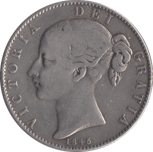 1845 CROWN ( FINE ) - Crown - Cambridgeshire Coins