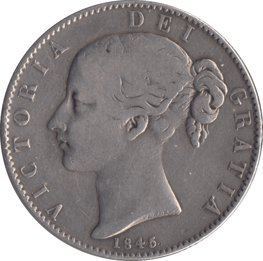 1845 CROWN ( FINE ) - Crown - Cambridgeshire Coins