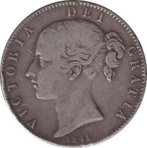 1845 CROWN ( FINE ) - CROWN - Cambridgeshire Coins