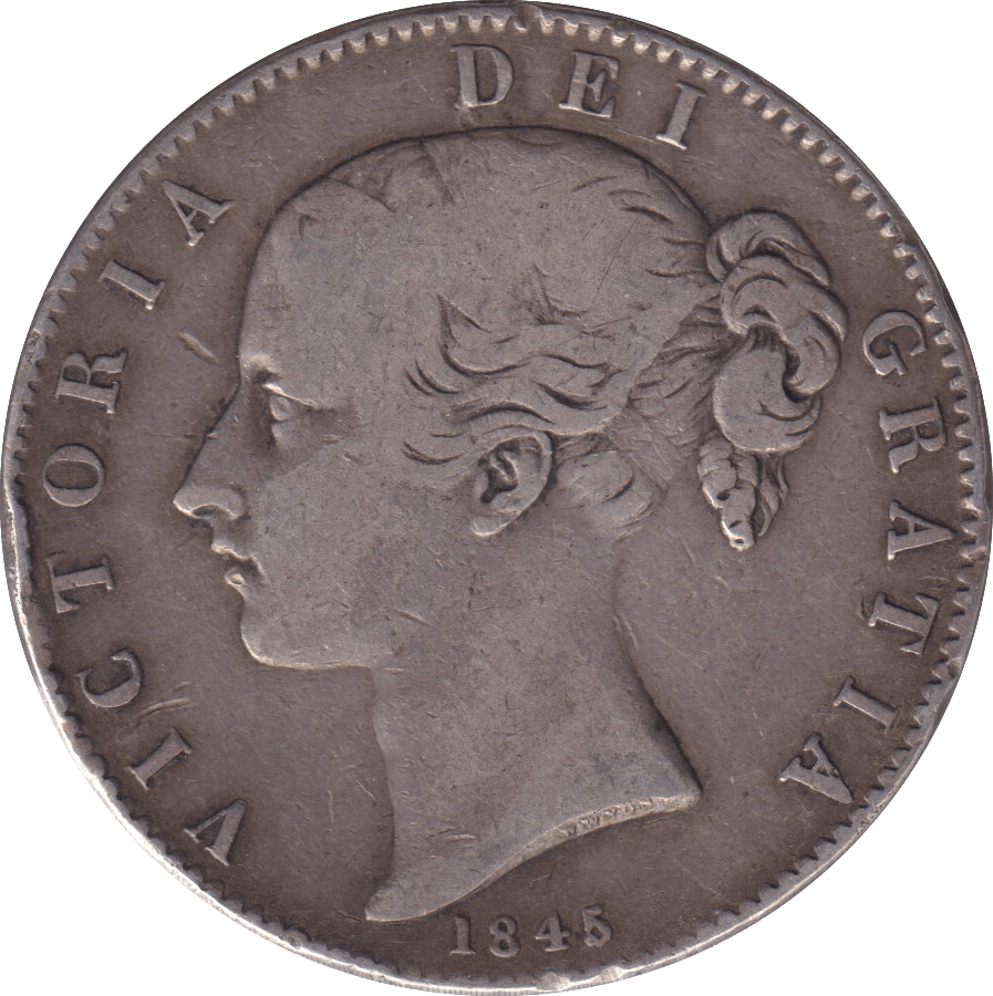 1845 CROWN ( FINE ) - CROWN - Cambridgeshire Coins
