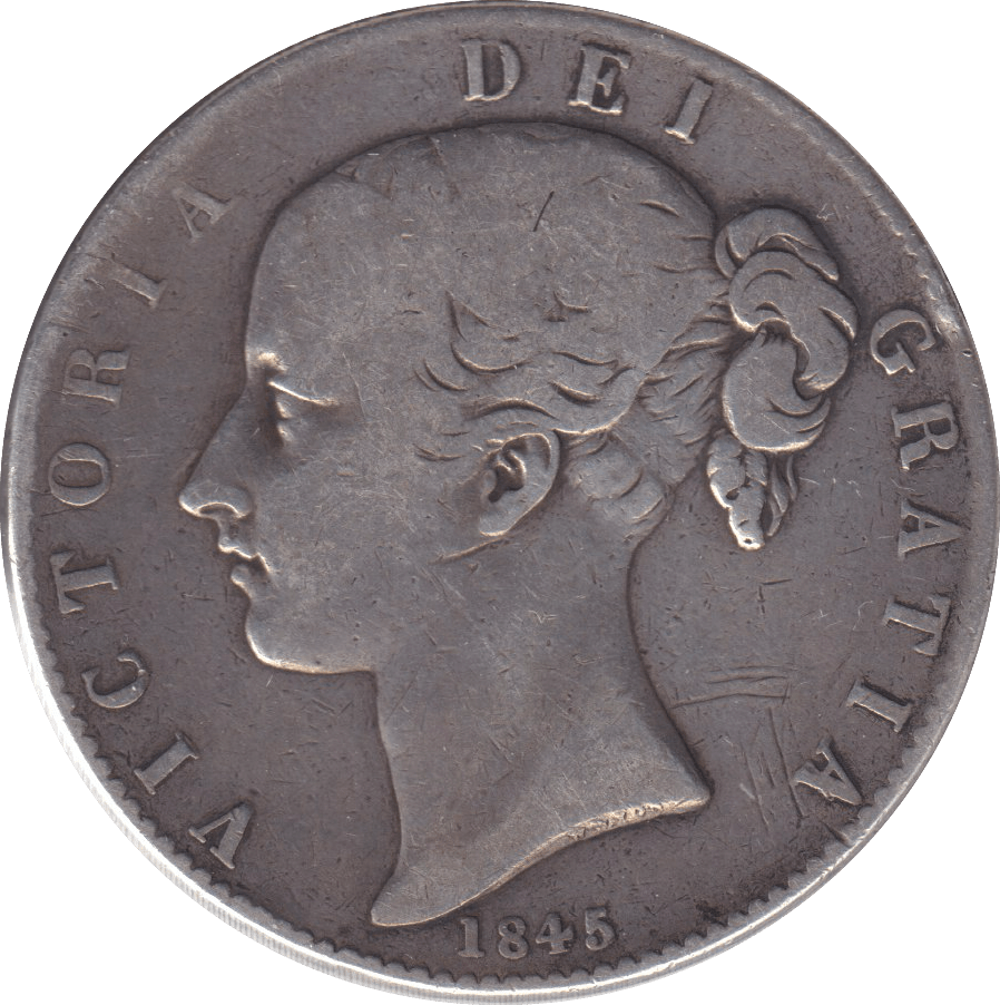 1845 CROWN ( FINE ) - CROWN - Cambridgeshire Coins