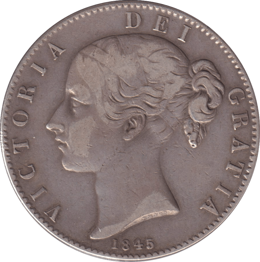 1845 CROWN ( FINE ) - CROWN - Cambridgeshire Coins