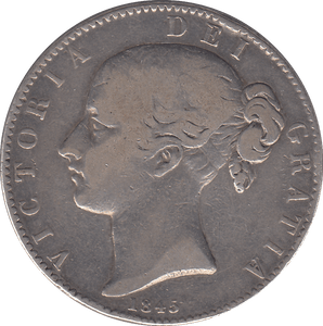 1845 CROWN ( FINE ) - CROWN - Cambridgeshire Coins