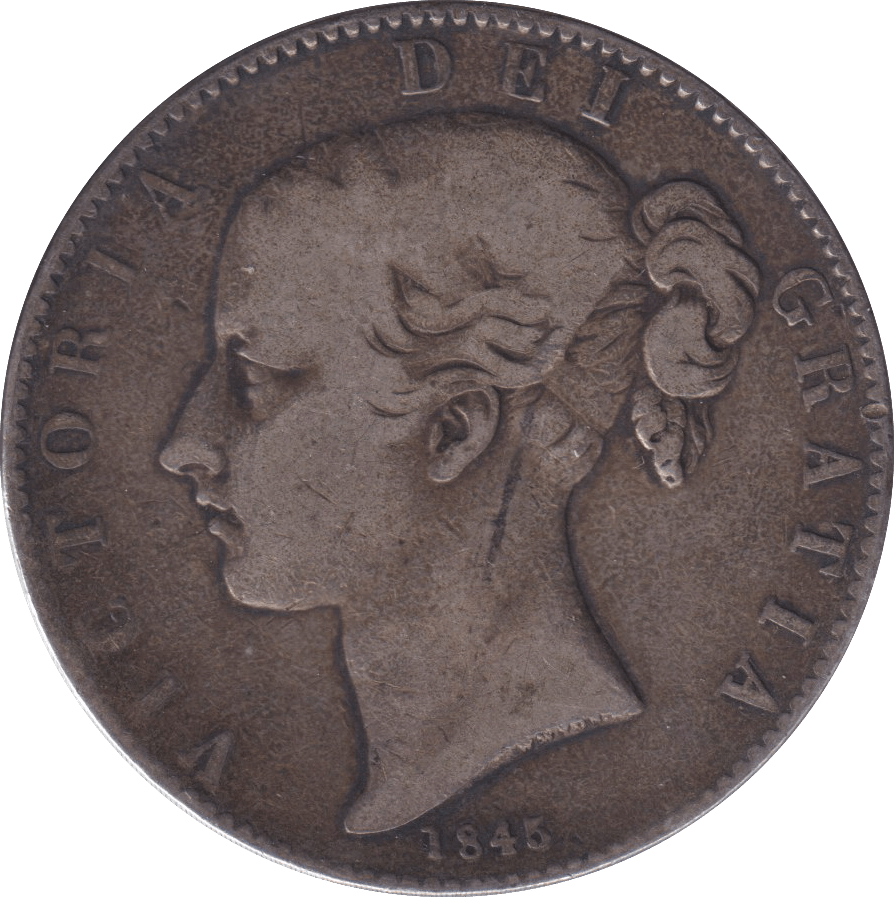 1845 CROWN ( FINE ) - CROWN - Cambridgeshire Coins