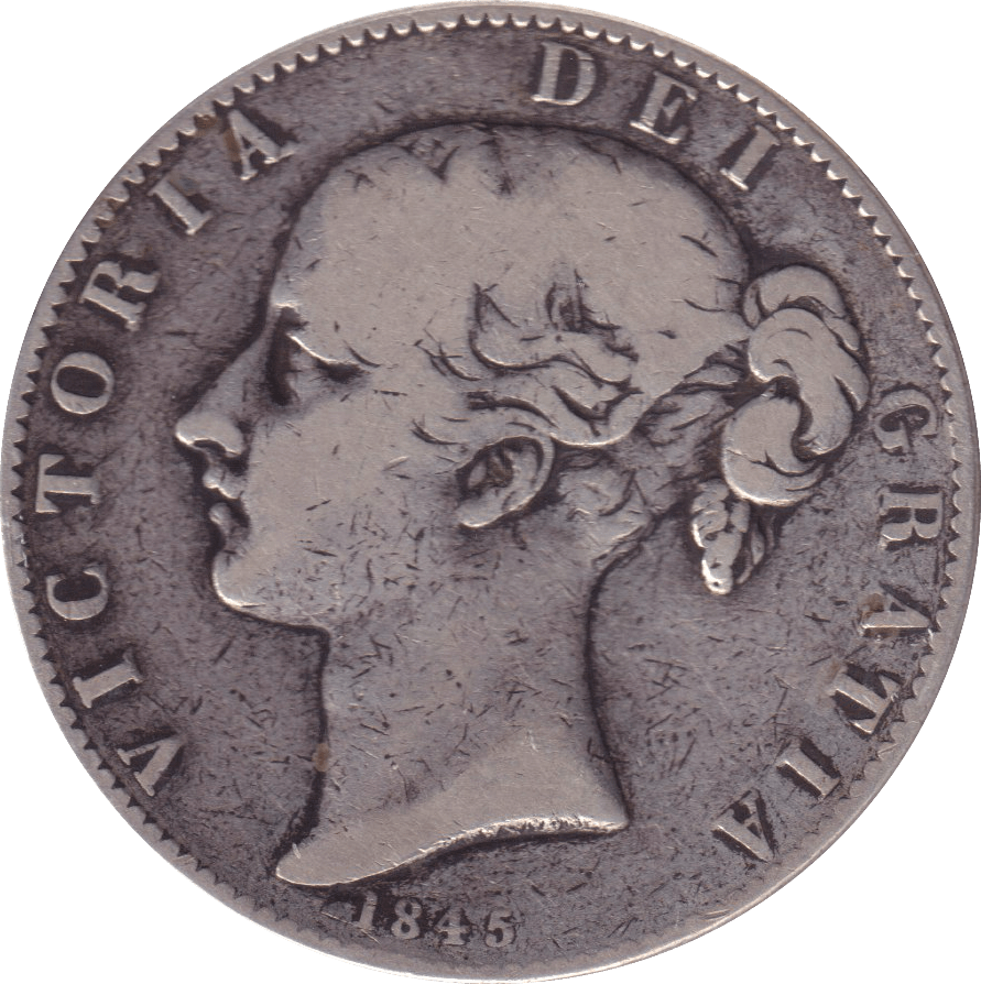 1845 CROWN ( FINE ) - CROWN - Cambridgeshire Coins