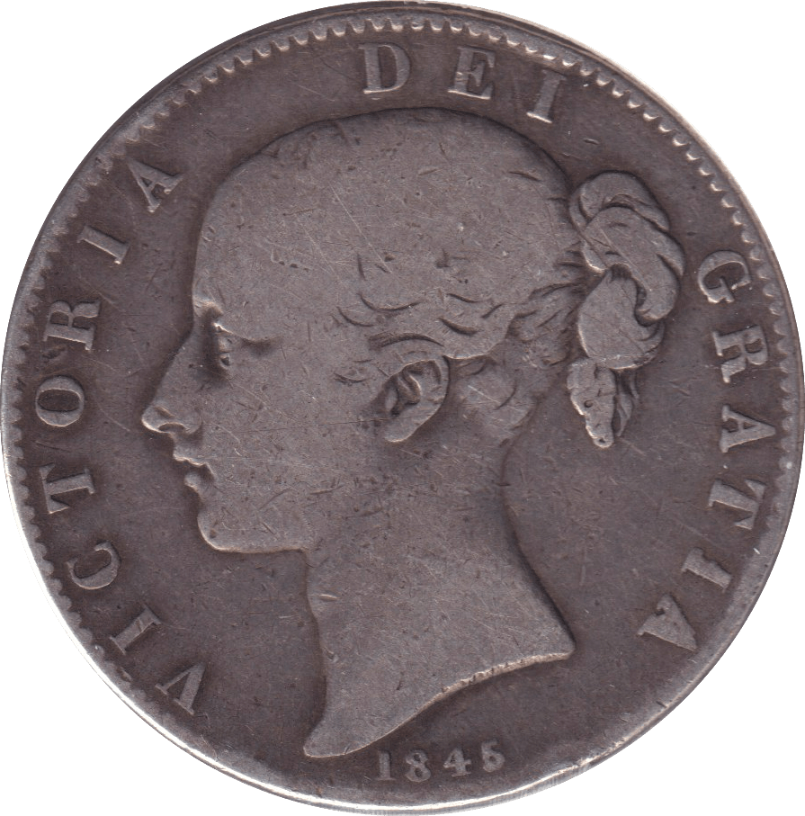 1845 CROWN ( FINE ) - CROWN - Cambridgeshire Coins