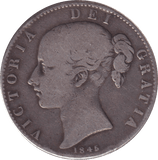 1845 CROWN ( FINE ) - CROWN - Cambridgeshire Coins