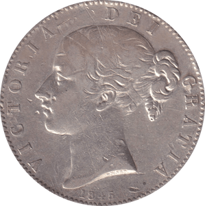 1845 CROWN ( FINE ) - CROWN - Cambridgeshire Coins