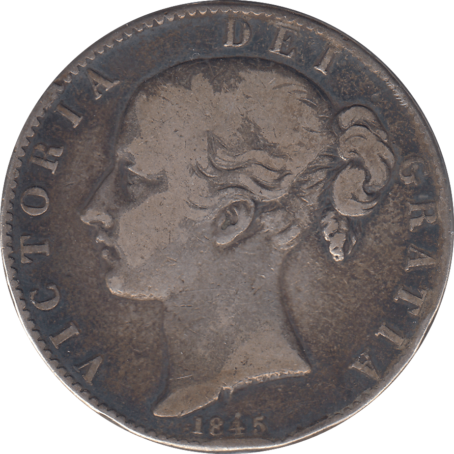 1845 CROWN ( FINE ) STAR STOP - CROWN - Cambridgeshire Coins