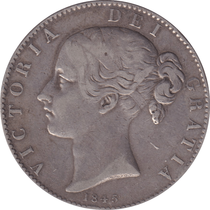 1845 CROWN ( GF ) - FLORIN - Cambridgeshire Coins