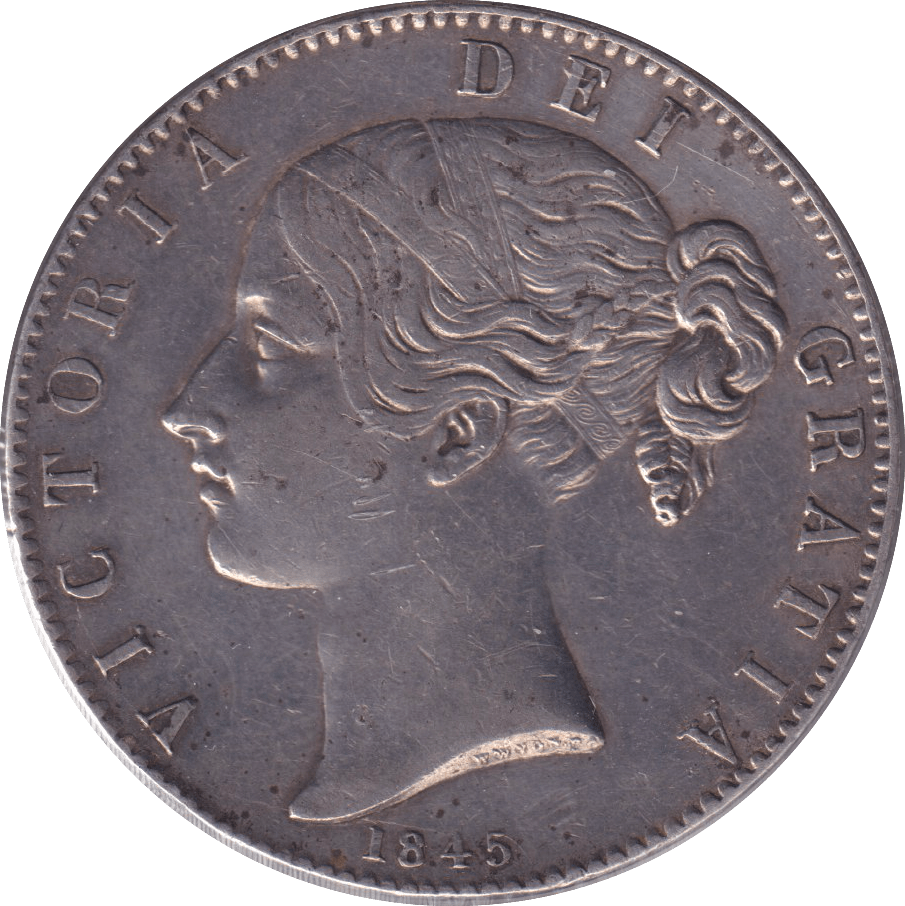 1845 CROWN ( VF ) - CROWN - Cambridgeshire Coins