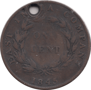 1845 EAST INDIA COMPANY ONE CENT - WORLD COINS - Cambridgeshire Coins
