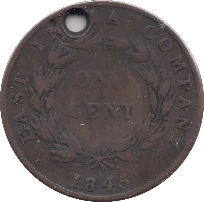 1845 EAST INDIA COMPANY ONE CENT - WORLD COINS - Cambridgeshire Coins