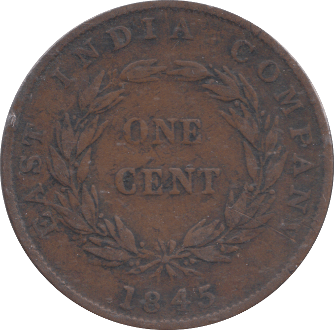 1845 EAST INDIA COMPANY ONE CENT - WORLD COINS - Cambridgeshire Coins