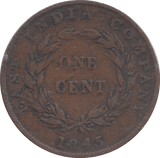 1845 EAST INDIA COMPANY ONE CENT - WORLD COINS - Cambridgeshire Coins
