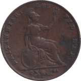 1845 FARTHING ( F ) - FARTHING - Cambridgeshire Coins