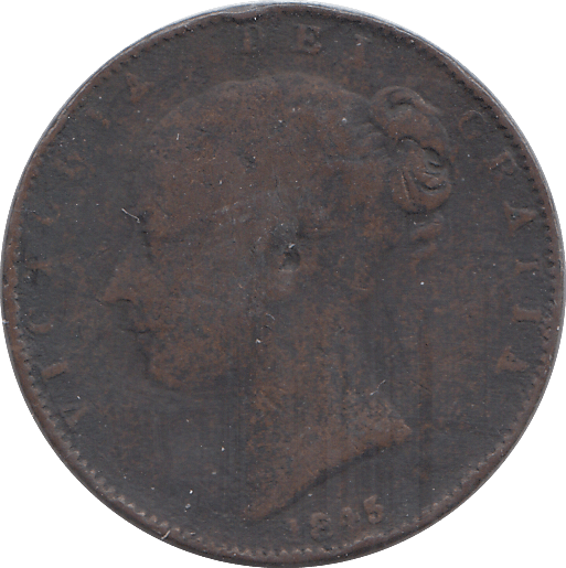 1845 FARTHING ( FINE ) - FARTHING - Cambridgeshire Coins
